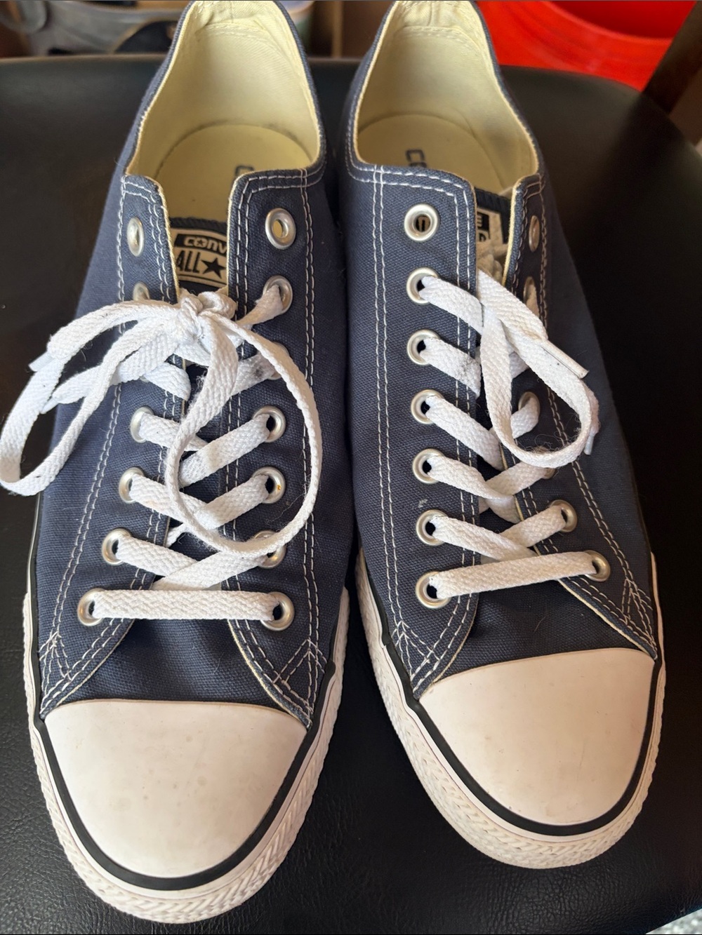 Converse Low Top Sneakers - Navy & White